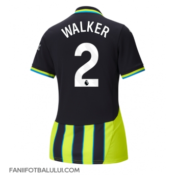 Manchester City Kyle Walker #2 Tricou Fotbal Replică 2024-25 Femei Deplasare